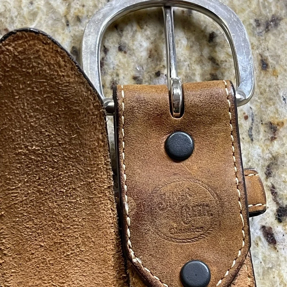 SILVER CREEK Brown Leather belt size 44”